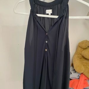 Grey Sleeveless Blouse